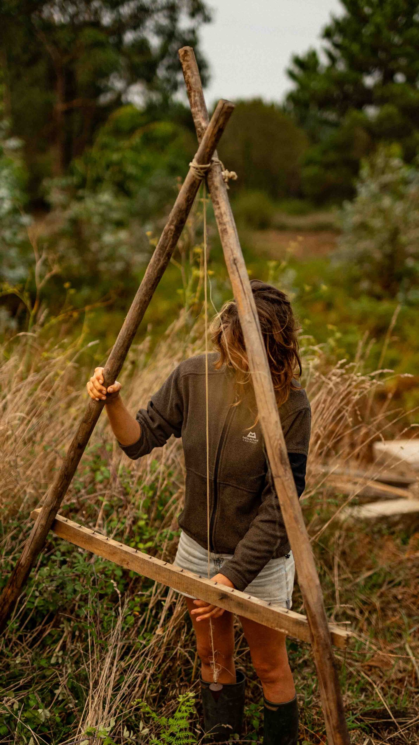 This Picture shows Elli using the A-Frame at the Conturlines at Granxa Galicia